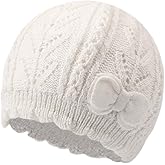 Bamery Winter Little Girls' Beanie Hat Cute Toddler Girl Knitted Hat Cotton Warm Hats for Under 6 Years
