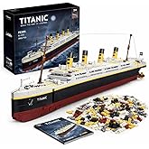 Liberty Imports Titanic Model Kit - 2022 Pieces Large Cruise Ship Building Blocks Set, STEM Educational Toy Gifts for Kids and Adults, Collectible Display