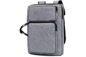 ITODA A3 Art Portfolio Carry Case Bag Drawboard Storage Tote Handheld Portable Shoulder Box Artist Drawing Board for 8k Sketch Easel Paper Palette Brush Pencil Painting Supplies