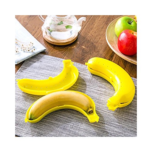 Banana Protector, Cute Banana Storage Box, Perfect for Freshness Preservation, Vents on Side [Yellow] - Thumbnail 2