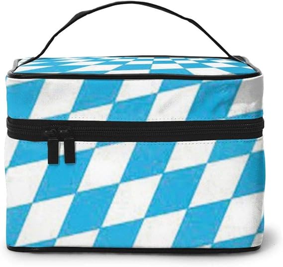 Patrones de Diamantes Azules y Blancos Bandera Estuche de Viaje de