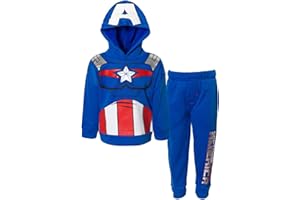 Marvel Spider-Man Avengers Fleece Cosplay Pullover Hoodie and Jogger Pants Outfit Set Toddler to Big Kid Sizes (2T - 18-20)