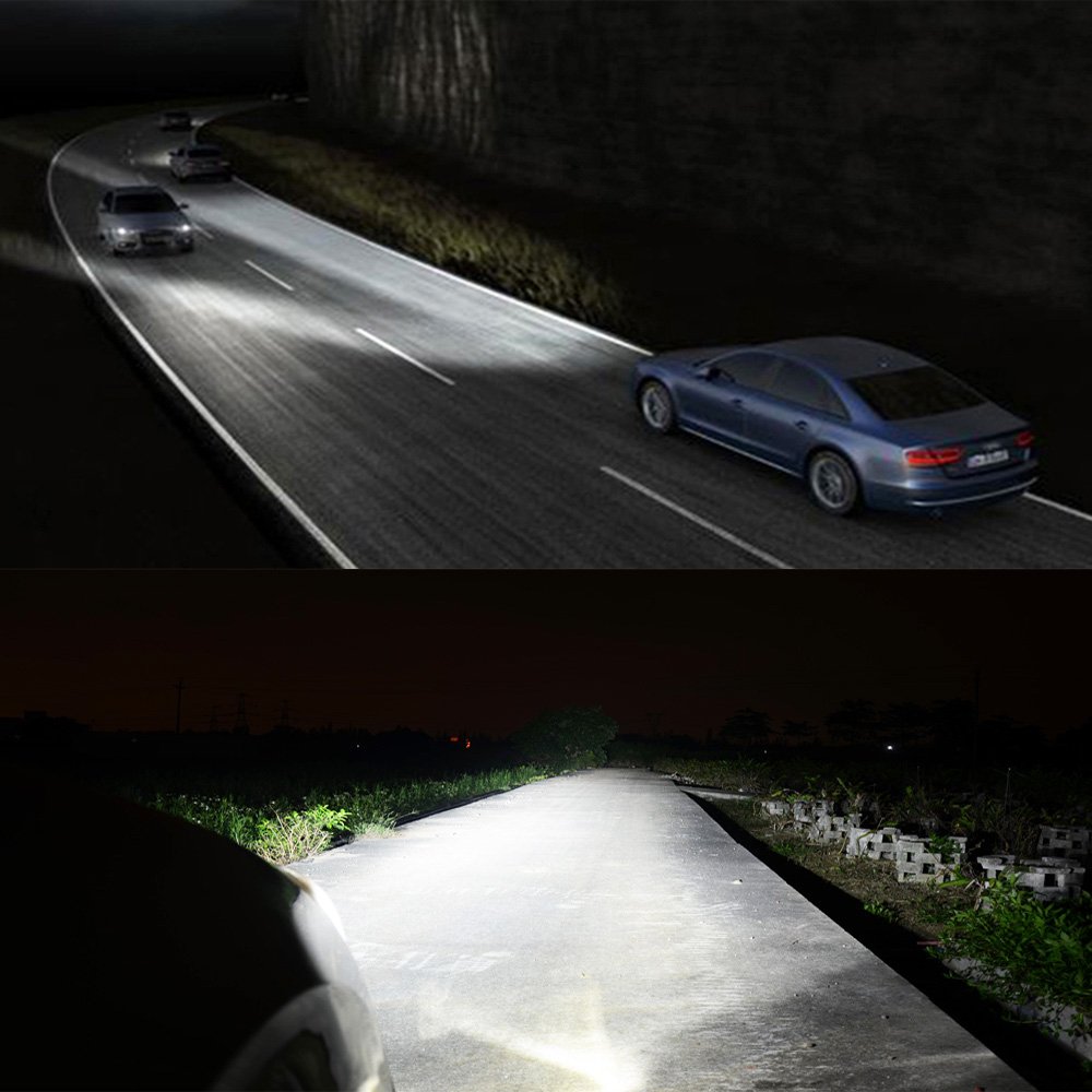 9006 Hb4 Led Headlight Bulb 36W Led Conversion Kit 3800LM 6000K Waterproof Led Headlight Bulb Extremely Bright Single Beam C6 Led Light Bulbs Motorcycle Headlight Bulbs Replace for Halogen Bulbs,2pcs