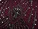 PrettyGuide Women 1920s Ball Gown Bead Sequin Art Deco Mermaid Evening Dress Short Sleeve S Burgundy