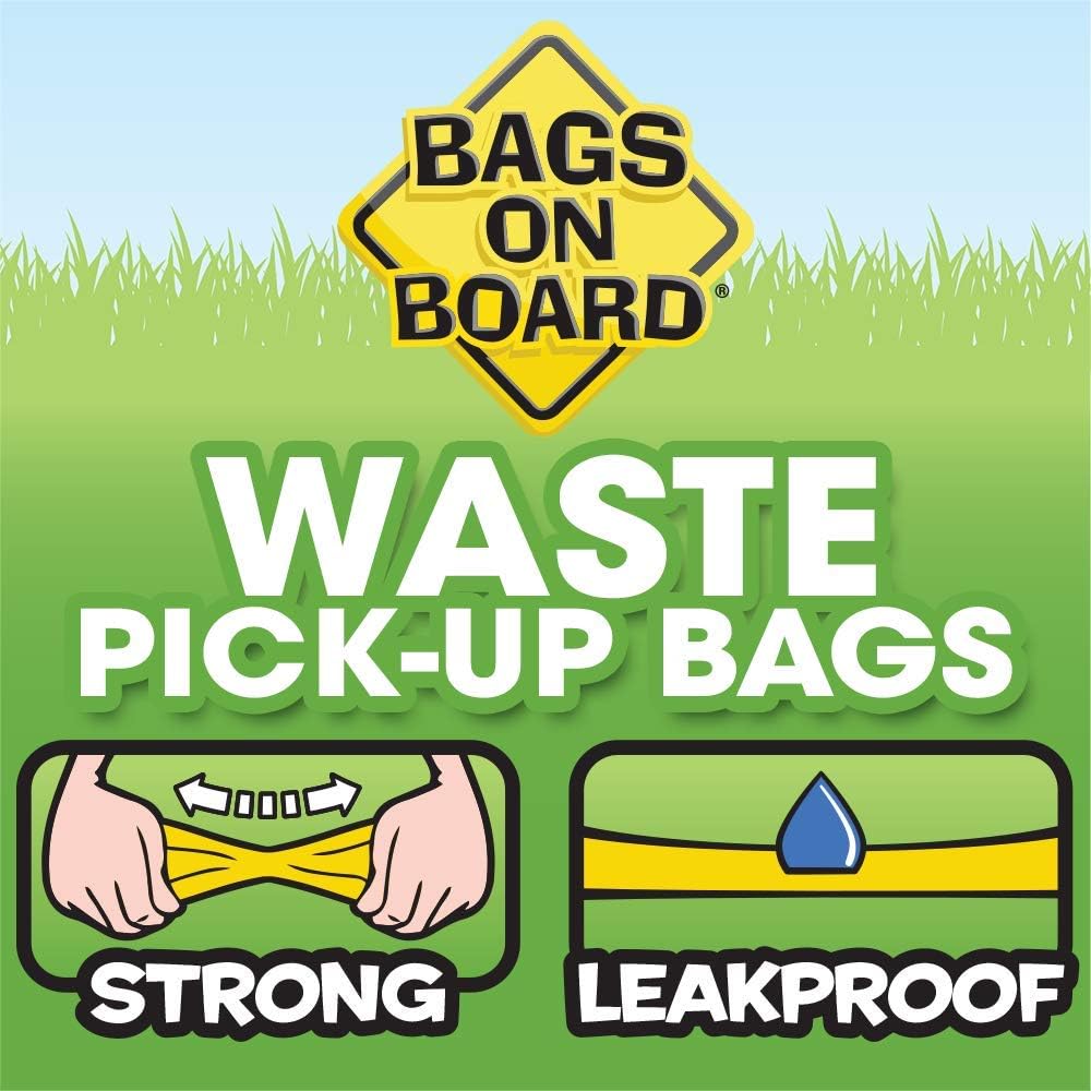 Bags On Board Dog Poop Bags | Strong, Leak Proof Dog Waste Bags | 9 x14 Inches, 315 Blue Bags : Pet Waste Bags : Pet Supplies