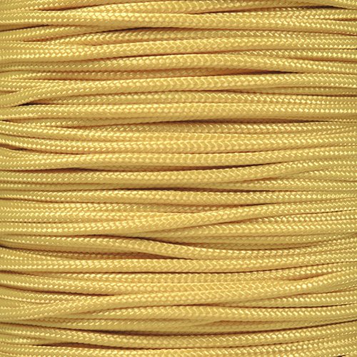 PARACORD PLANET 10, 25, 50, and 100 Foot Hanks of 425 Paracord (3mm) - Made of 100% Nylon for Tactical, Crafting, Survival, General Use, and Much More (Yellow, 100 Feet)