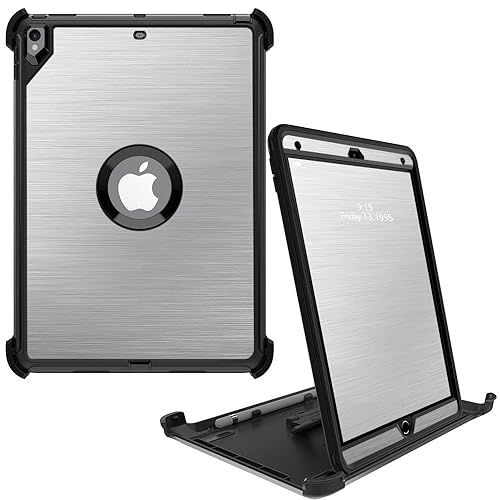 MightySkins Skin Compatible with OtterBox Defender Apple iPad Pro 10.5"(2017) - Cold Steel | Protective, Durable, and Unique Vinyl wrap Cover | Easy to Apply, Remove | Made in The USA - Amazon deal for $14.99