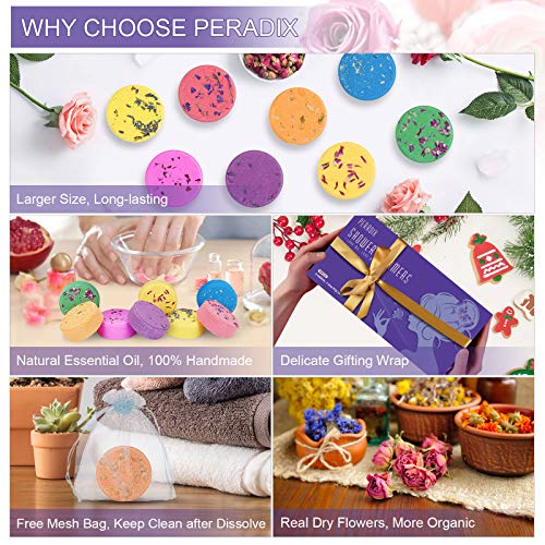 Peradix Shower Steamers - Mothers Day Gifts for Mom - [8X] Shower Bombs for Aromatherapy and Stress Relief - Great Birthday Gifts for Women Who Have Everything, Unique Gift for Women