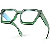VISOONE Blue Light Blocking Glasses with TR90 Rectangle Frame and Chic Preppy Look for Women Men RIVER