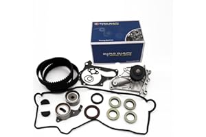 WQ W&Q AUTO PARTS Timing Belt Kit Water Pump w/Gaskets Tensioner for 1987-2001 For Toyota Camry Celica MR2 Solara RAV4 2.0L 2.2L 3SFE 5SFE 16V Plus Valve Cover Gasket