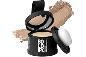 BOLDIFY Hairline Powder Instantly Conceals Hair Loss, Root Touch Up Hair Powder, Hair Toppers for Women & Men, Hair Fibers for Thinning Hair, Root Cover Up, Stain-Proof 48 Hour Formula (Light Blonde)