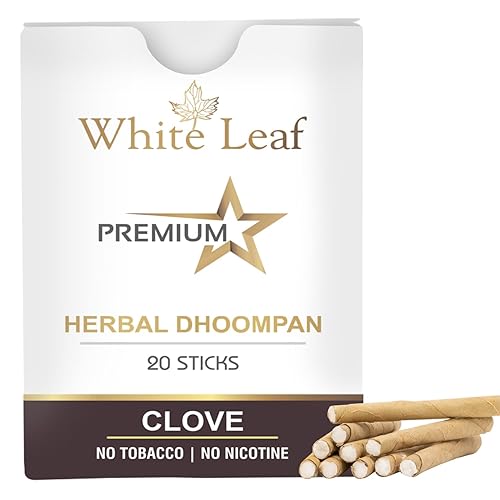 White Leaf Ayurvedic and Herbal Long Filtered Bidi Smoke 20 Bidi Sticks |  100% Nicotine Free, 100% Tobacco Free to Quit Smoking (20 Sticks) in Saudi  Arabia
