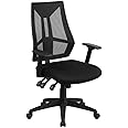 Flash Furniture Ivan High Back Black Mesh Multifunction Swivel Ergonomic Task Office Chair with Adjustable Arms