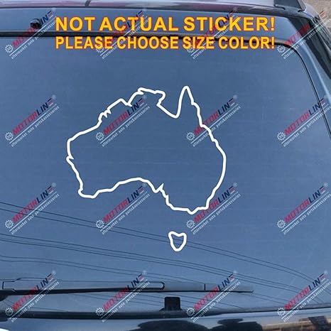 Amazon 3s Motorline オーストラリア 地図 アウトライン シルエット デカール ステッカー 車 ビニール ダイカット Kgrd 8 3cm ブラック 1811s15 ステッカー デカール 車 バイク