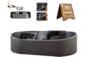 Coffee Portafilter Cleaning Kit - Automatic Espresso Cleaner Holder with Deep-Clean Brush & Anti-Spill Grounds Tray for 51/53