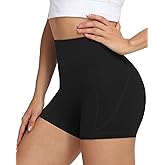 Moozava No Front Seam Womens 3"/5"/8" Workout Biker Shorts - High Waisted Tummy Control Spandex Shorts for Yoga Running Gym