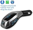 NUTK Car Kit MP3 Player Wireless Bluetooth FM Transmitter Radio Adapter Car Charger with USB SD Card Reader and Calling Remote Control for Ipad, Ipod, Smart phones