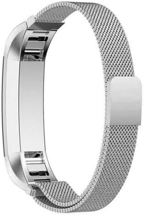 TZSUNRISE Fitbit Ace Strap, Replacement Band for Kids Fitbit, Stainless Steel Fitness Tracker Straps For Fitbit Alra/Alta HR/Ace, Small Size 4.7"- 7.0" for Kids Women (Silver)