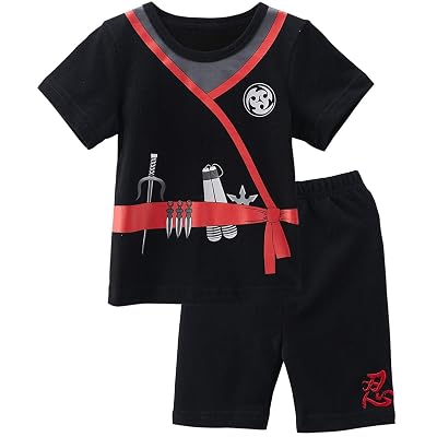 COSLAND Baby Boys Ninja Halloween Costume Short Sets