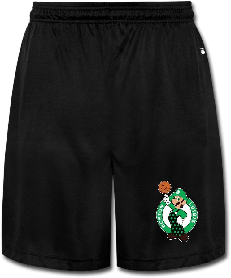 Kamifa Cartoon Celtics Play Basketball Basic Performance Shorts Sweatpants Black