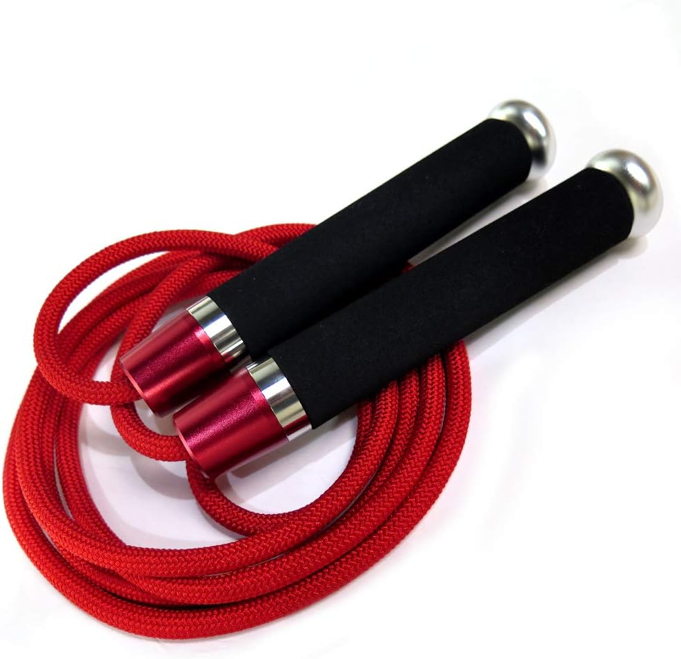Weighted Jump Rope-Skipping Ropes by Thick Speed Cable for Cardio, Boxing and MMA, Endurance Training, Fitness Workouts, Jumping Exercise,Adjustable Length, with Carry case