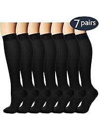7 Pairs Compression Socks For Women and Men - Best Medical,for Running, Athletic, Varicose Veins, Travel.