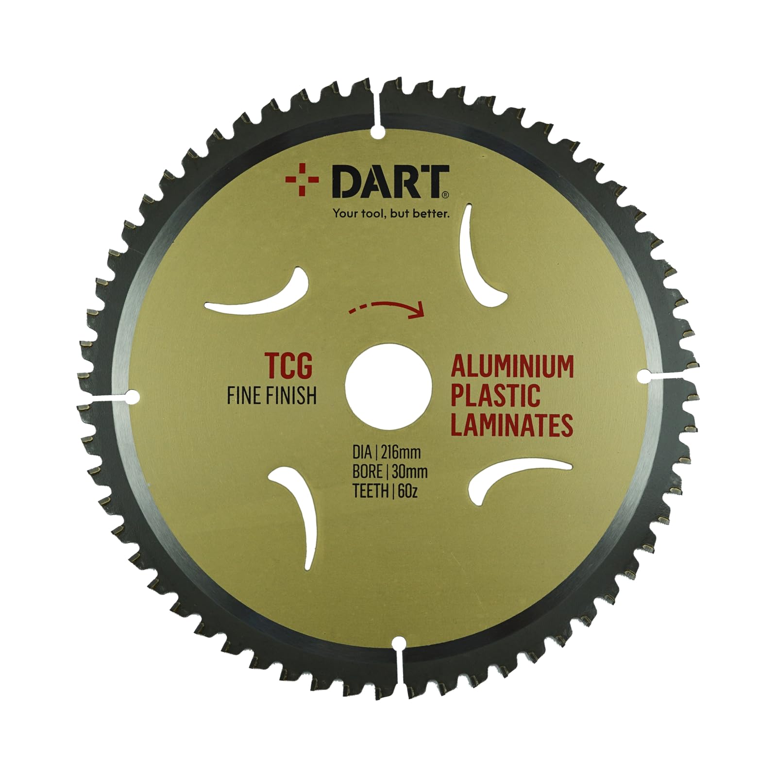 DART SNT2163060 Circular Saw Blades, Gold