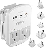 Ceptics Universal Travel Adapter Kit - 2 USB, USB-C