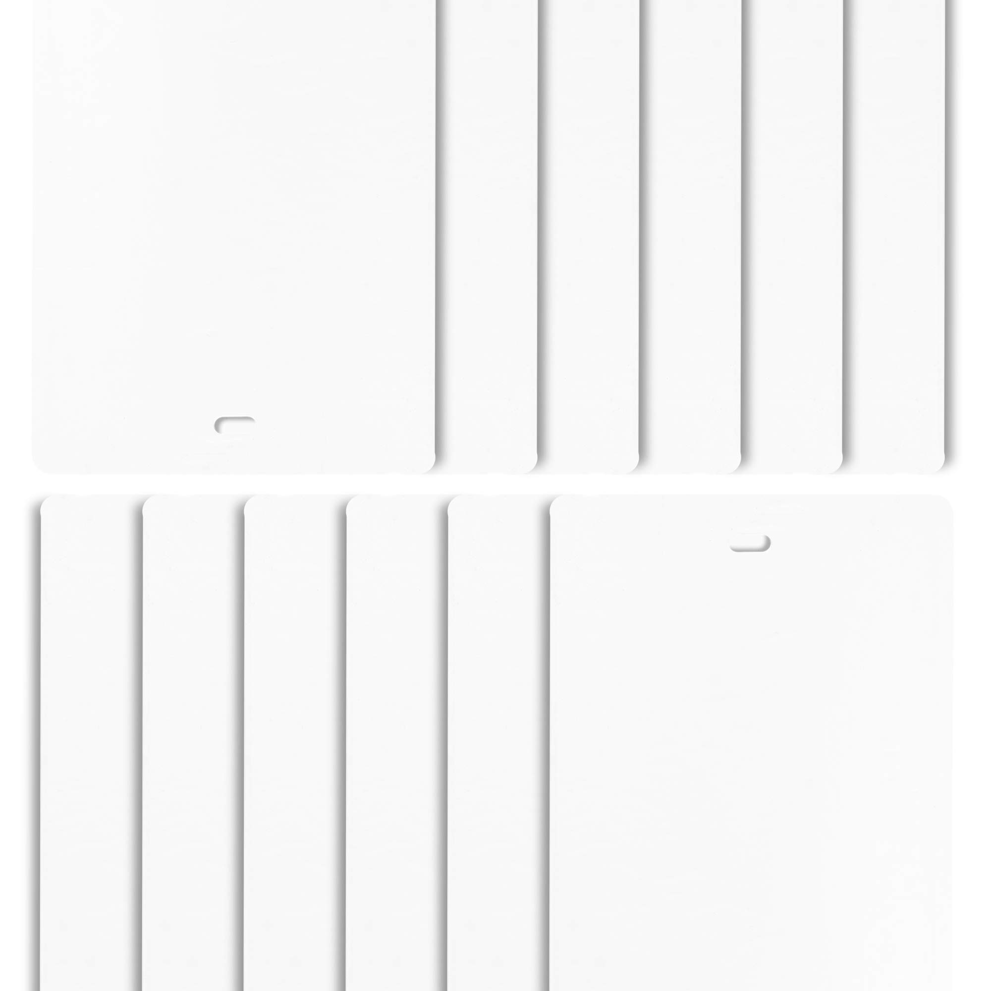 Dalix PVC Doghe Di Ricambio Per Tende Verticali - Bianco Sporco 82.5'' (209,6 Cm) - Liscio Curvo