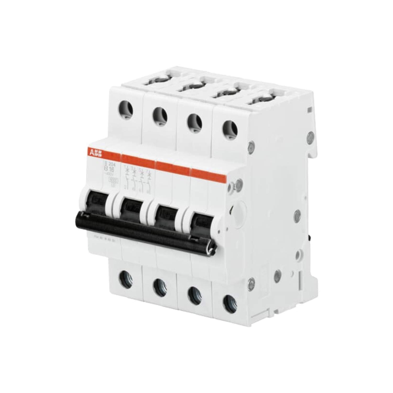 Automatic switch S204-B50, 4P, type B curve, 50 A, maximum cutting capacity from 6 kA to 400 VAC (Reference: ABB 2CDS254001R0505)