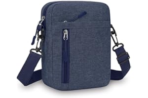 Small Messenger Bag for Men Women, Water Resistant Adjustable Crossbody Sling bag Purse for Travel Sports