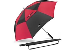 NINEMAX Golf Umbrella 51/54/62/68 Inch Automatic Open, Large Double Canopy Vented Oversize Stick Umbrellas Extra Large Windproof Waterproof for Rain