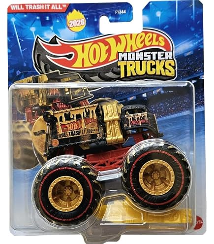 Amazon.com: Hot Wheels Monster Trucks Will Trash It All, [Yellow