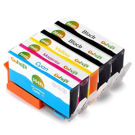 Gohepi Ersatz für HP 364 364XL Druckerpatronen Hohe Kapazität Kompatibel mit HP OfficeJet 4620 4622, HP Photosmart 6520 5510 