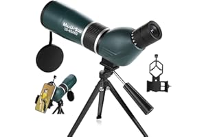 MaxUSee High Definition 20-60x60 Zoom Spotting Scope with Tripod Carry Bag Phone Adapter, BAK4 Prism & FMC Lens Shock-Proof for Bird Watching Wildlife Scenery Moon Viewing