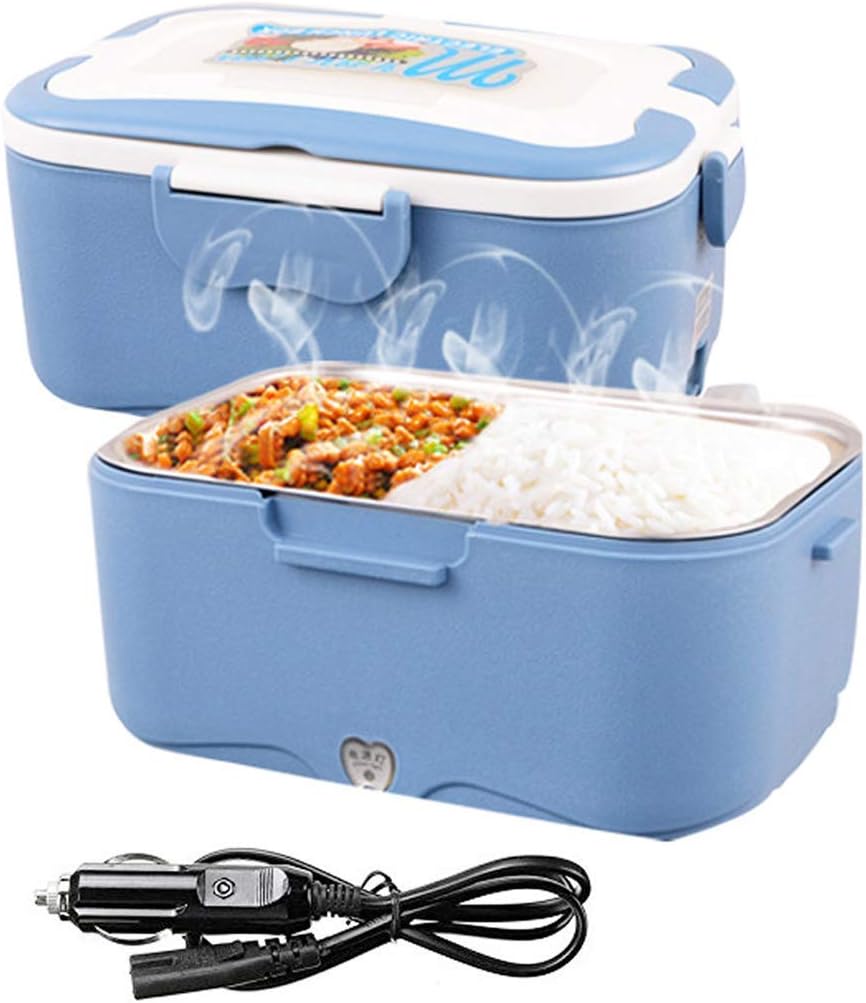 Electric Lunch Box, Portable Electric Heater, Electric 24V 35W Water Heater Lunch Box Truck Driver 1.5L Lunch Heater Lunch Heater,Blue
