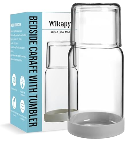 Waterkaraf - Hittebestendige Glazen Kan Met Roestvrijstalen Deksel Water Karaf Voor Zelfgemaakt Sap En Ijsthee 1000ml 34oz