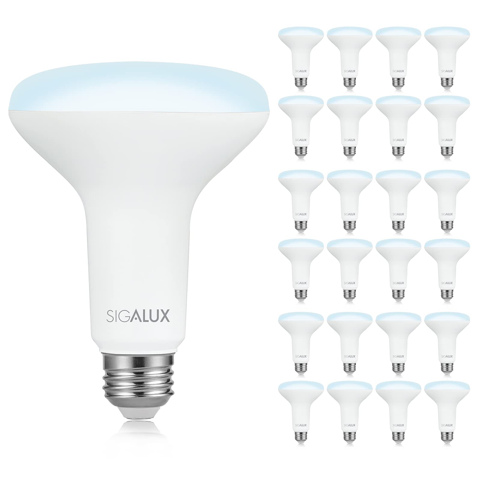 Sigalux LED Flood Lights Indoor, BR30 LED Bulb 65W Equivalent, Dimmable Recessed Light Bulbs 5000K Daylight Can Light Bulbs 650LM, E26 Base Bulged Light Bulbs UL Listed, 24Pack Image