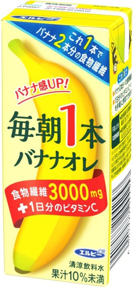 Amazon エルビー 毎朝1本 バナナオレ 0ml 24本 エルビー 野菜ジュース フルーツジュース 通販
