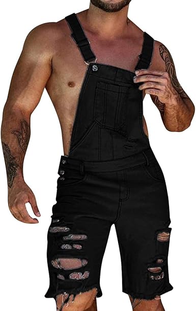 mens ripped overalls