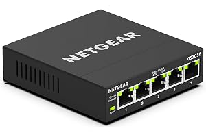 NETGEAR 5-Port Gigabit Ethernet Easy Smart Managed Essentials Switch GS305E - Desktop or Wall Mount, Home Network Hub, Office Ethernet Splitter