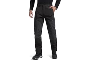 FREE SOLDIER Waterproof Mens Ski Pants Hiking Outdoor Snowboard Snow Pants with Bottom Leg Zipper