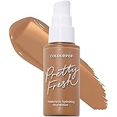 ColourPop Pretty Fresh Liquid Foundation - Hydrating Foundation with Medium, Buildable Coverage & a Natural Finish - Enriched with Hyaluronic Acid & Coconut Water - Dark 157W (1 oz)