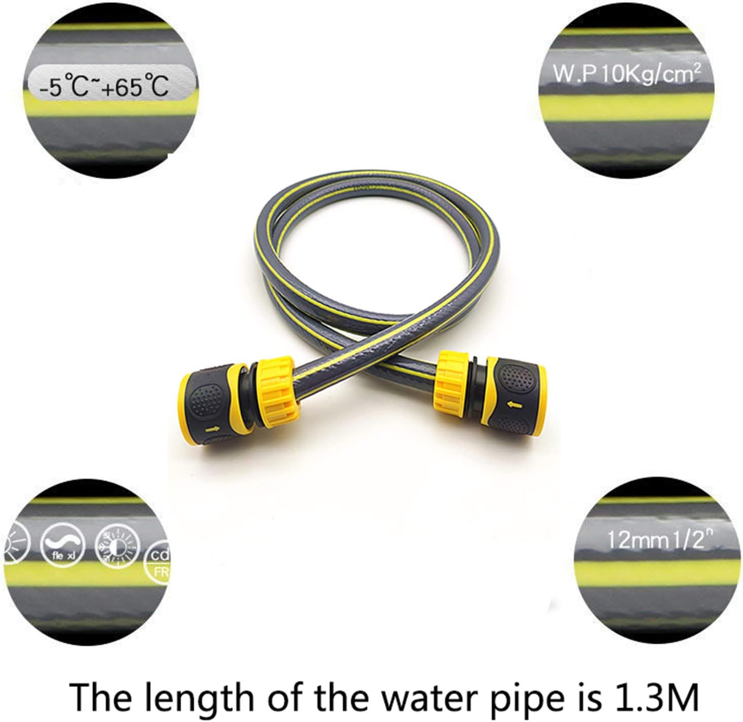 Topways Hose Connection Set for Garden Hose Reel, Plastic Hose Pipe