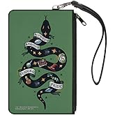 Wallet Canvas Zip Pouch Harry Potter Slytherin Serpent Traits Tattoo Green