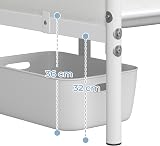 Yaheetech 4ft6 Double Metal Bed Frame with Headboard Footboard White view 8