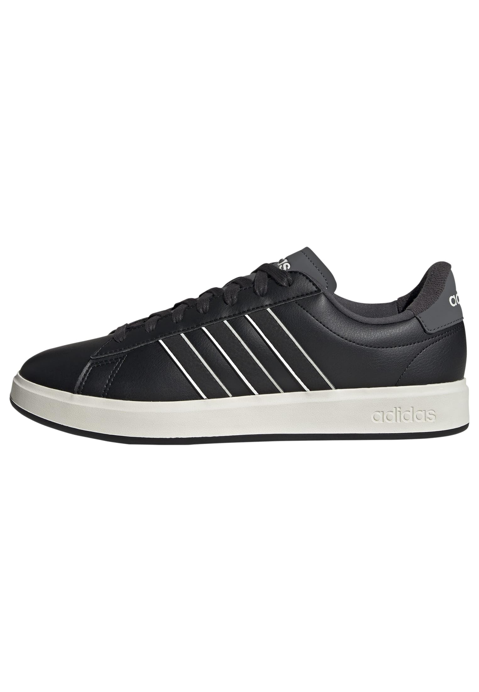 adidas Men's Grand Court 2.0 Sneaker, Black/Black/Off White, 9 Image