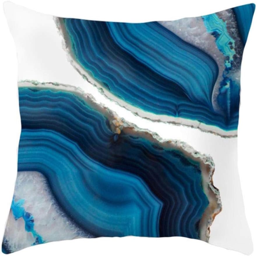 SAKUROO 1Pc Creative Blue Beach/Forest Abstract Design Cushion Covers 45X45Cm Home/Office Sofa Waist Pillow Covers Polyester Pillowcase,1,450Mm*450Mm