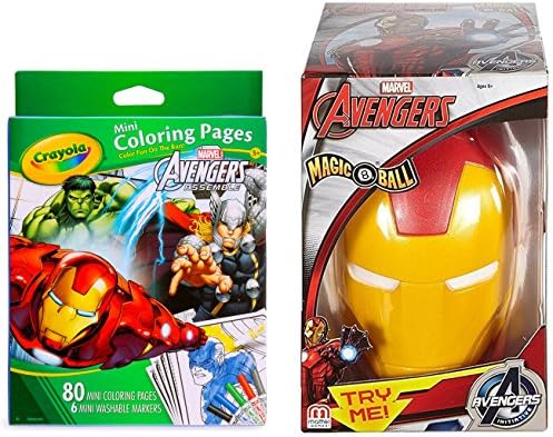 Disney Marvel Avengers: Magic 8 Ball - Iron Man & The Avengers Crayola Coloring Pages Activity Game Pack