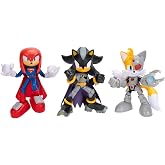 DC X Sonic Collectable Action Figures Shadow as Batman, Tails as Cyborg, Knuckles as Superman Featuring Highly Articulation Figures with Dynamic Posing